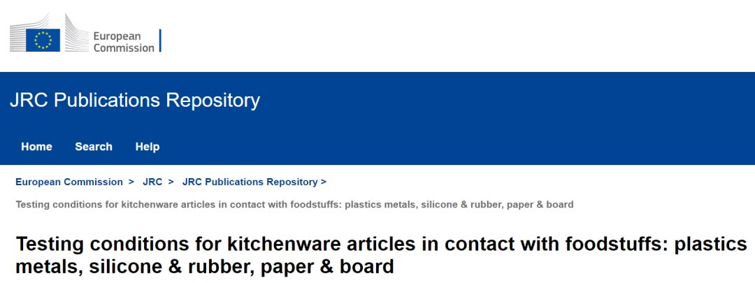 歐盟JRC發(fā)布第四版食品接觸廚具測試條件指南